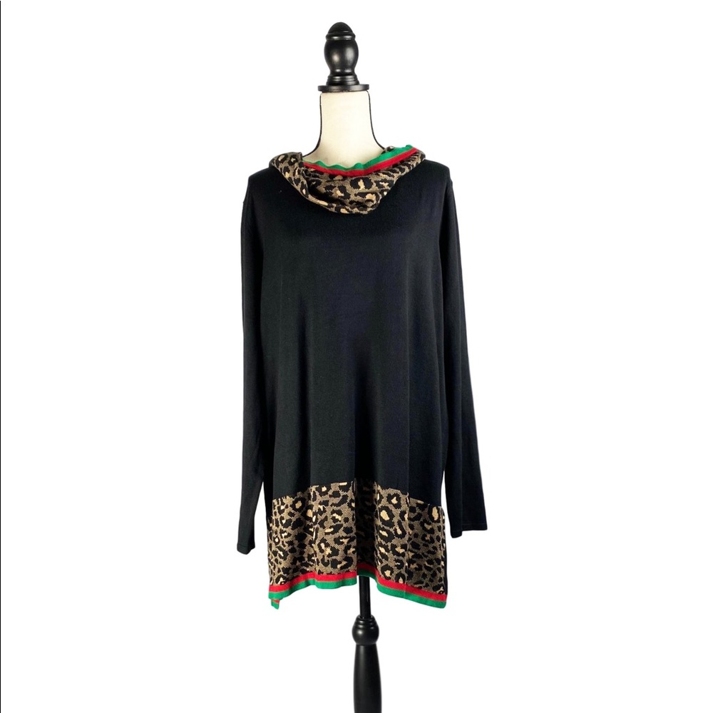 Black cheetah sweater